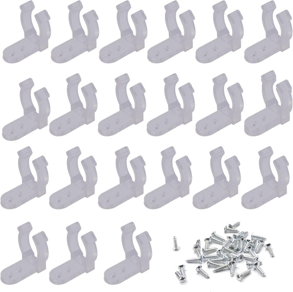 Yushulin 0.43 inch 100 PCS LED Rope Light Clips Holder with 200 PCS Screws for Light Rope Mounting
