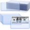 Rainmae 50 Pack Hard Plastic Clear Money Holder - 6.8" x 2.9" PVC Transparent Bill Money Top-Load Sleeves Display