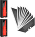 HAUTMEC 20-Pack Utility Knife Blades with Safety Dispenser, Standard Replacement Blades for Heavy Duty Utility Knives,