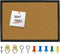 OWLKELA Cork Bulletin Board 17.7"X 13.3", Notice Pin Board for Office & Home Decor, School Vision