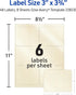 Avery Printable Blank Rectangle Labels, 3" x 3.75", Pearlized Ivory, 48 Labels (22823)