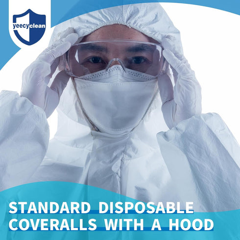 yeecyclean 1-5PCS L-XXXL|Hazmat Suits Disposable|Protective Suits|Disposable Protective Coverall|Work clothing for Keep
