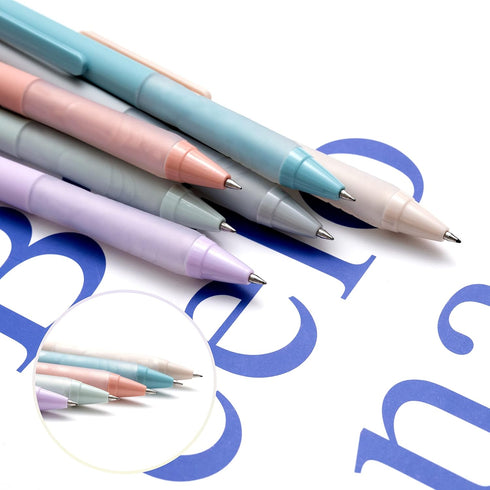 Linbsunne Ballpoint Pens, Medium Point 1mm Black Pen, Super Soft Grip, 12-pack for Men Women