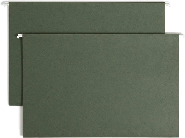 Smead Box Bottom Hanging File Folder, 1" Expansion, Legal Size, Standard Green, 25 per Box