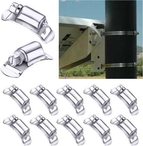 Hose Clamp Fasteners Only - 304 Stainless Steel Screw Worm Clamp Fasteners for DIY Adjustable Hose Clamp Kit