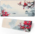 XXL Large Gaming Mouse Pad,Sakura Cherry Blossom Extended Desk Pad Non-Slip Rubber Base 35.4x15.7in with Stitched Edges Waterproof Full Desk Pads Computer Gaming Mousepads for Work/Game/Office by Kawani