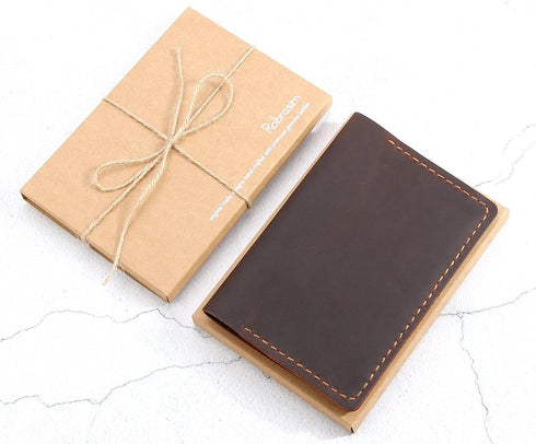 Leather Journal Cover for Field Notes, Handmade Vintage Cover for 3.5" x 5.5" Notebooks, Coffee