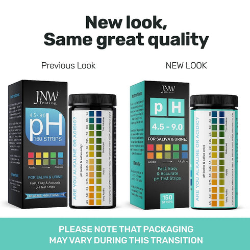 pH Test Strips for Urine and Saliva - 150 Litmus Paper Strips, Acidity Test Kit from JNW Direct