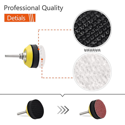 240pcs 2inch Sanding Discs Pad Variety Kit for Drill Grinder, Includes 80-3000 Grit, 2Pcs Backer Plate