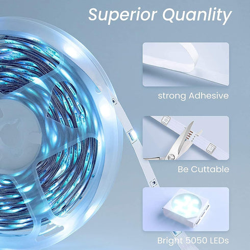 100 GUPUP Smart WiFi Led Lights ft, Compatible with Alexa and Google Assistant Devices, Voice Control, Music Sync Color