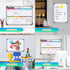 Small Weekly Calendar Dry Erase Whiteboard, 16" x 12" Magnetic Hanging Double-Sided Board for Home, Office