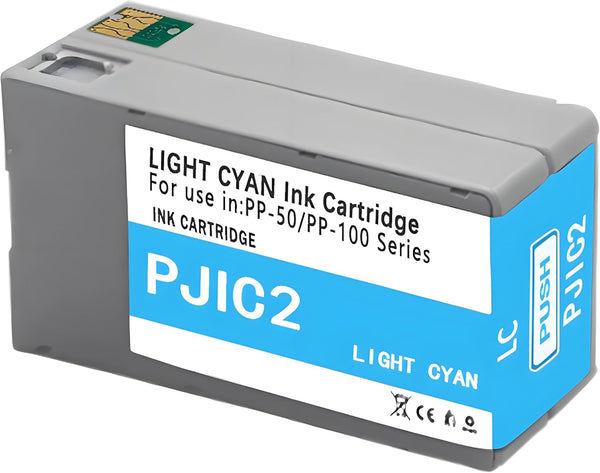 PP50 PP100 PJIC2 C13S020447 Ink Cartridges Set for DiscProducer PP-50 PP-100 Printers, 1-Pack Light Cyan