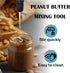 Hidaily 11.8 Inch Peanut Butter Stirrer, Stainless Steel Peanut Butter Stirring Tool with Silicone Jar Spatula, Mixer