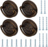4 Pack 3.3inch PH PandaHall Antique Drawer Pulls Handles Oval Bail Drawer Pulls Vintage Cabinet Handle Bronze Wheat