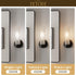 TETOTE Black Wall Sconce Modern Bathroom Wall Light Fixtures Farmhouse Wall Lights with Frosted Glass Shade for Mirror