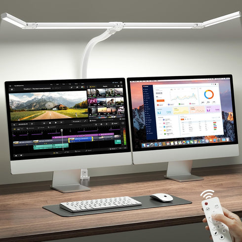 ONEMIX 42" LED Desk Lamp with Clamp, Architect Desk Light with Remote,