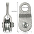 10 Pack Small Snatch Cable Pulley Block - 6mm / 0.23 Inch Wire Rope, Single Pulley Wheel Bearing, Load 70 LB