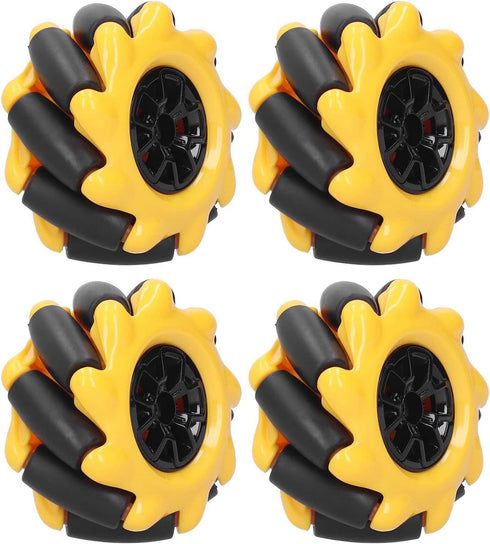 Generic 48mm Wheel Robot Mecanum Wheel Smart Robot Car Parts Accessories Directional DIY Toy Components (Two Pairs)