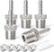 TAISHER 5PCS Forging 304 Stainless Steel Air Hose Fittings, Hose Barb Fittings 3/8" Barb x 1/2" MNPT Pipe Adapter