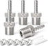 TAISHER 5PCS Forging 304 Stainless Steel Air Hose Fittings, Hose Barb Fittings 3/8" Barb x 1/2" MNPT Pipe Adapter
