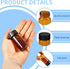 15 PCS 20ML Amber Small Liquid Sample Glass Vials with 24-400 Black Screw Caps for Lab, Essential Oil, Perfume