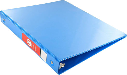 Emraw Super Great 1" 3-Ring View Binder with 2-Pockets, Available in Cyan, Great for School, Home, & Office (2-Pack)