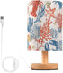 ALAZA Coastal Ocean Shellfish Coral Bedside Table Lamp for Bedroom Living Room