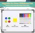Small Monthly Calendar Dry Erase Whiteboard, 16" x 12" - Magnetic Hanging Double-Sided Board for Home, Office, Planning