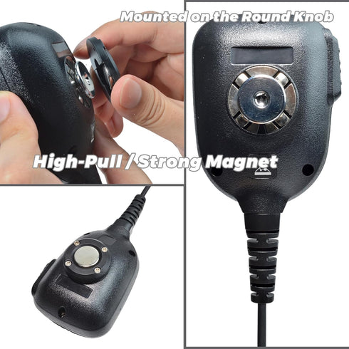 2-Pack, TWAYRDIO Magnetic Radio Mic Holder Mobile Microphone Magnet Mount, CB Mic Hanger, for Motorola Kenwood Mics