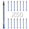 50 Pack 1 ml/1 cc Plastic Syringes without Needle, Individually Packaged for Scientific Labs, Watering, Measuring