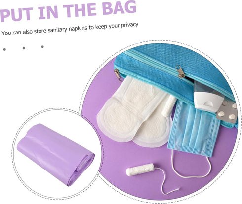 300pcs FRCOLOR Self-Adhesive Feminine Disposal Bags Leak Bags for Menstrual Products Lightweight Pouches for Girls