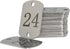 StayMax Stainless Steel Numbered Key Tags with Two Holes (26-50)