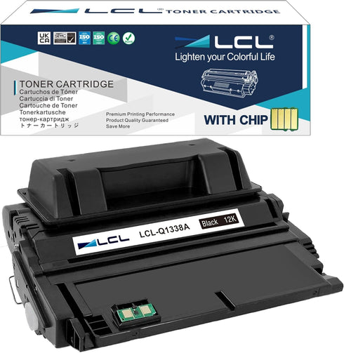 LCL Compatible Toner Cartridge Replacement for HP 38A Q1338A, 4200 Series (1-Pack Black)
