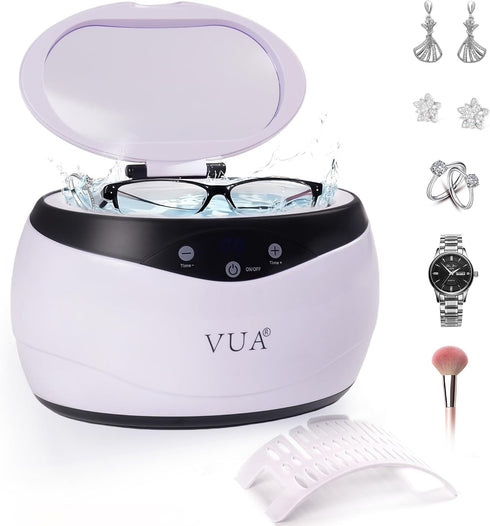 VUA Ultrasonic Jewelry Cleaner, 22oz Ring Cleaner, Ultrasonic Cleaner Machine, 304 Stainless Steel