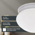 2-Lights 9 Inch 4732-WH DESIGNERS FOUNTAIN Flush Mount Ceiling Light, Lighting Fixture for Kitchen, Bedroom, Bathroom