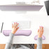 Dapesuom Keyboard Wrist Rest Set - Cute PU Wrist Pad for Computer Keyboard and Mouse Pad, Queen Pink