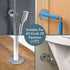 Plumbing Cover Plates, Stainless Split Flange, Hinged Floor and Ceiling Plates for 21mm Dia Pipe, Chrome Finish, 2 PCS