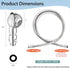 FUMOLEER 1/4 Shampoo Bowl Hose and Sprayer, Nut Stainless Steel Salon Sink Hose with Spray Head Replacement Part