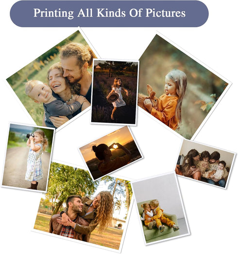 ZBEIVAN Photo Paper, 4x6, 5x7, 8x10 inch High Glossy Paper, 150 Sheets (4x6 50 Sheets, 5x7 50 Sheets, 8x10 50 Sheets)