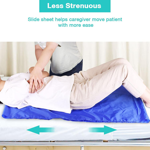 Lightweight Tear-Resistant Slide Sheet for Patient Care - Machine Washable & Sleek Surface