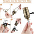 Zonon 2 Packs Floor Lamp Repair Kit, Lamp Parts Rewire with 12 Foot Cord and 3 Way Socket for DIY Lighting