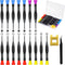 18PCS Mini Precision Screwdriver Set with Case, Magnetic Small Flathead Phillips Pentalobe Torx Kit for Repairing