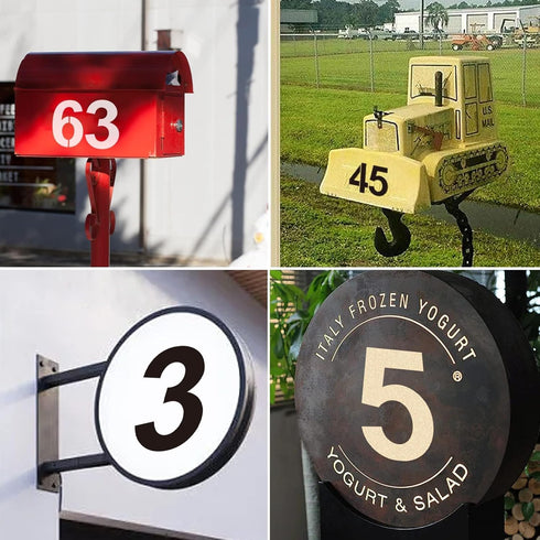 12 Inch Large Number Stencils, Reusable Plastic Templates for Address Number Painting for Mailbox Signs