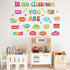 Rainbow Bulletin Board Decorations - 31Pcs Positive Inspirational Signs for Classroom Door and Wall Decor
