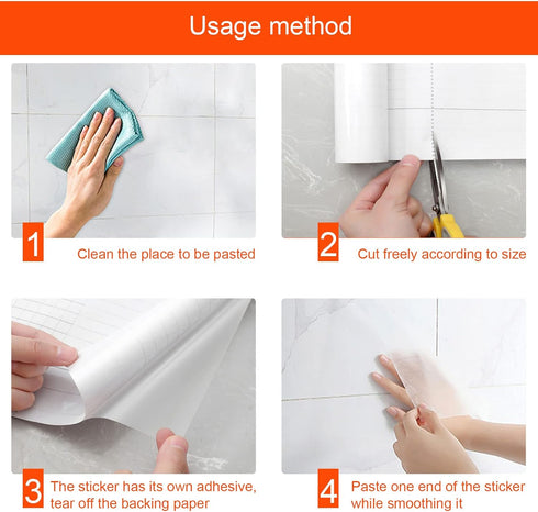 Clear Contact Paper - Waterproof Protection for Kitchen Backsplash, Cabinets, and Shelves, 15.7X78.7 Inches