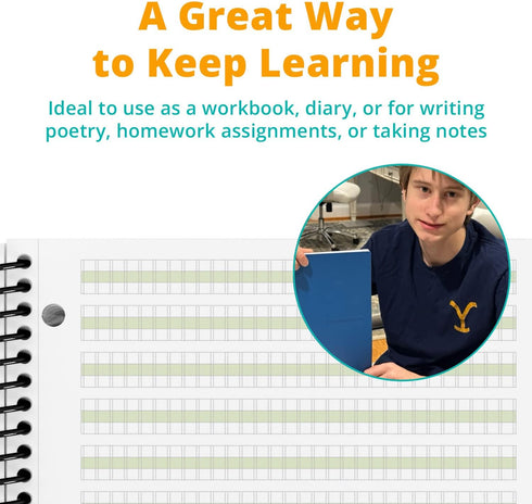 Channie's Youth Composition Notebook, Homework & Improvement Journal for Kids, Older Learners, Special Needs Students,