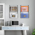 X-cosrack 4-Tier Vertical Wall File Holder, Metal Wall Organizer with Tag Slot for Office Home