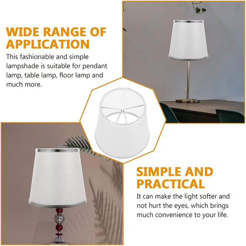 Bulb Table Lamp Shade Cover Chandelier Lamp Shades Fabric Cloth Clip on Light Shades Lamp Cover Square Drum Shade
