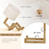 Cute Desk Lamp with Wood Base, Changeable Shape Creative Robot Table Lamp, Bedside Fun Funky Reading Desk Lamp