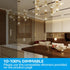 TORCHSTAR Half Chrome LED Light Bulb, 7W Chrome Dipped, G25 Globe, Dimmable, E26 Base, 3000K Warm White, 3 Pack